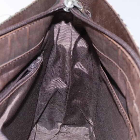 BURBERRY Nova Check Tote Bag Canvas Beige Silver Auth 125511 - Picture 14 of 16